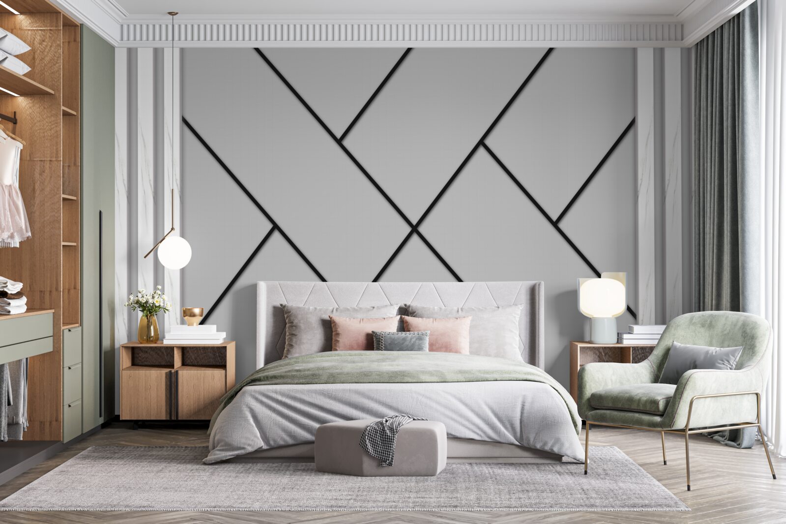 Fototapeta križovanie priamych trajektórií