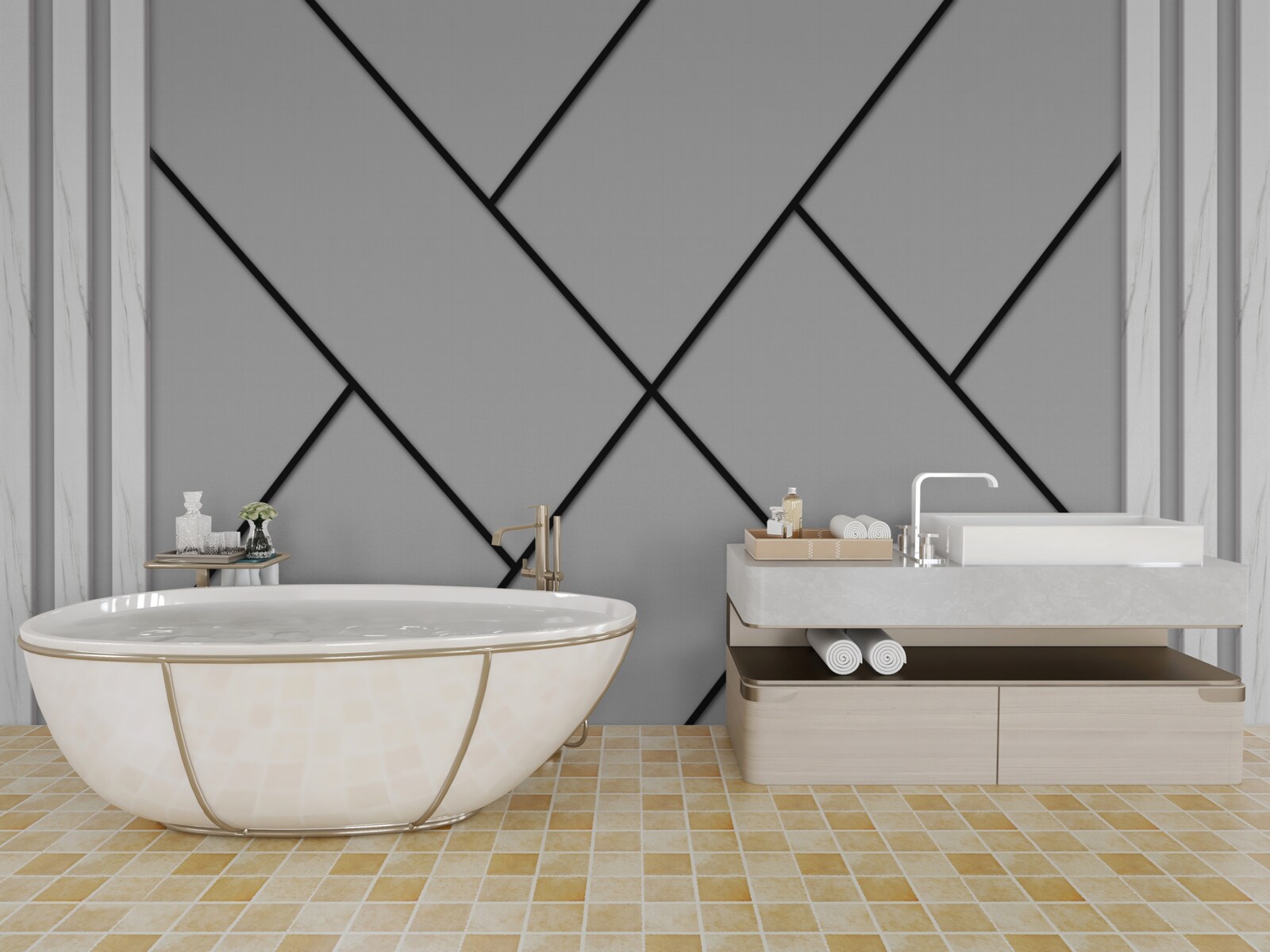 Fototapeta križovanie priamych trajektórií