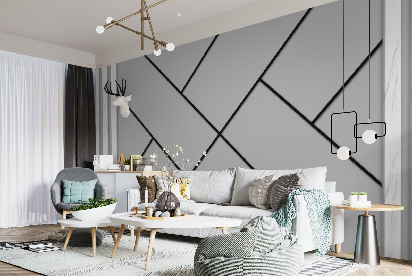 Fototapeta križovanie priamych trajektórií