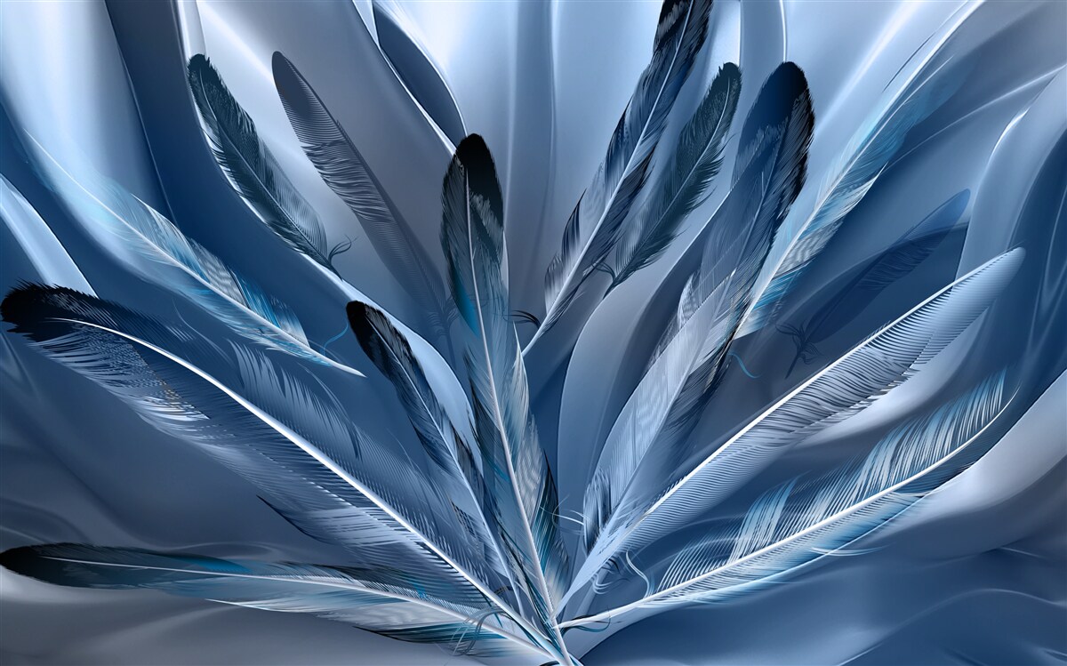 Fototapeta pozadie posiate modrým perím