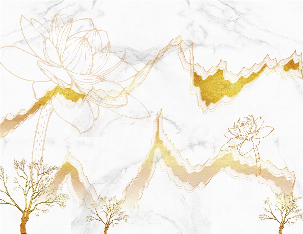 Fototapeta obrysy rastlín a stromov na šarlátovom pozadí