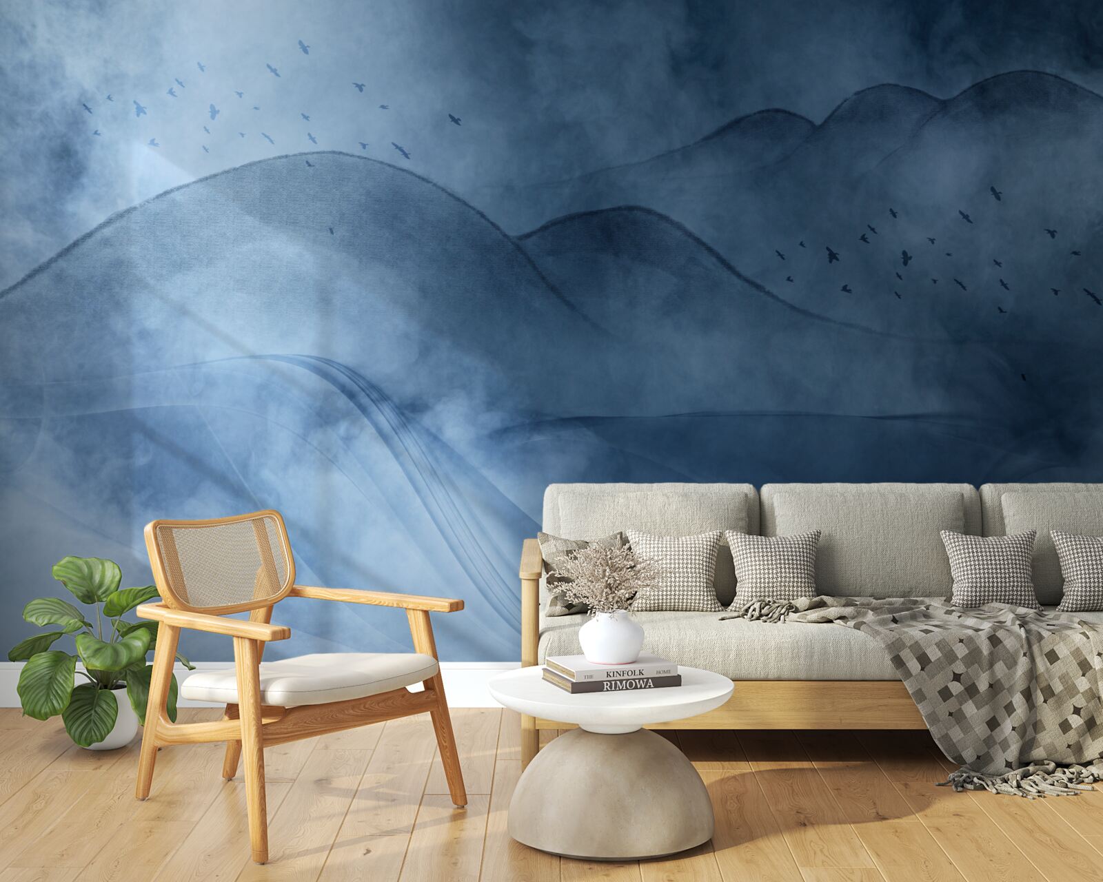 Fototapeta hory zahalené v hmle, za závojom mora