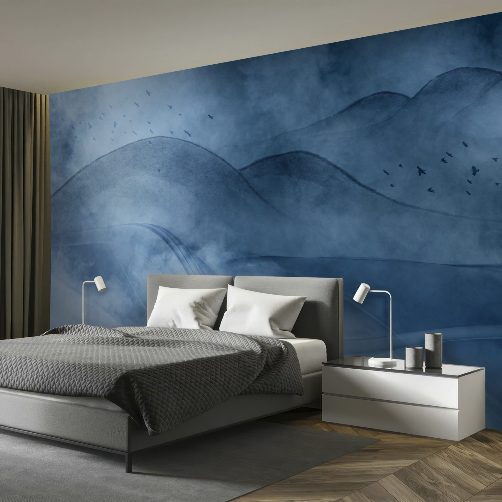 Fototapeta hory zahalené v hmle, za závojom mora