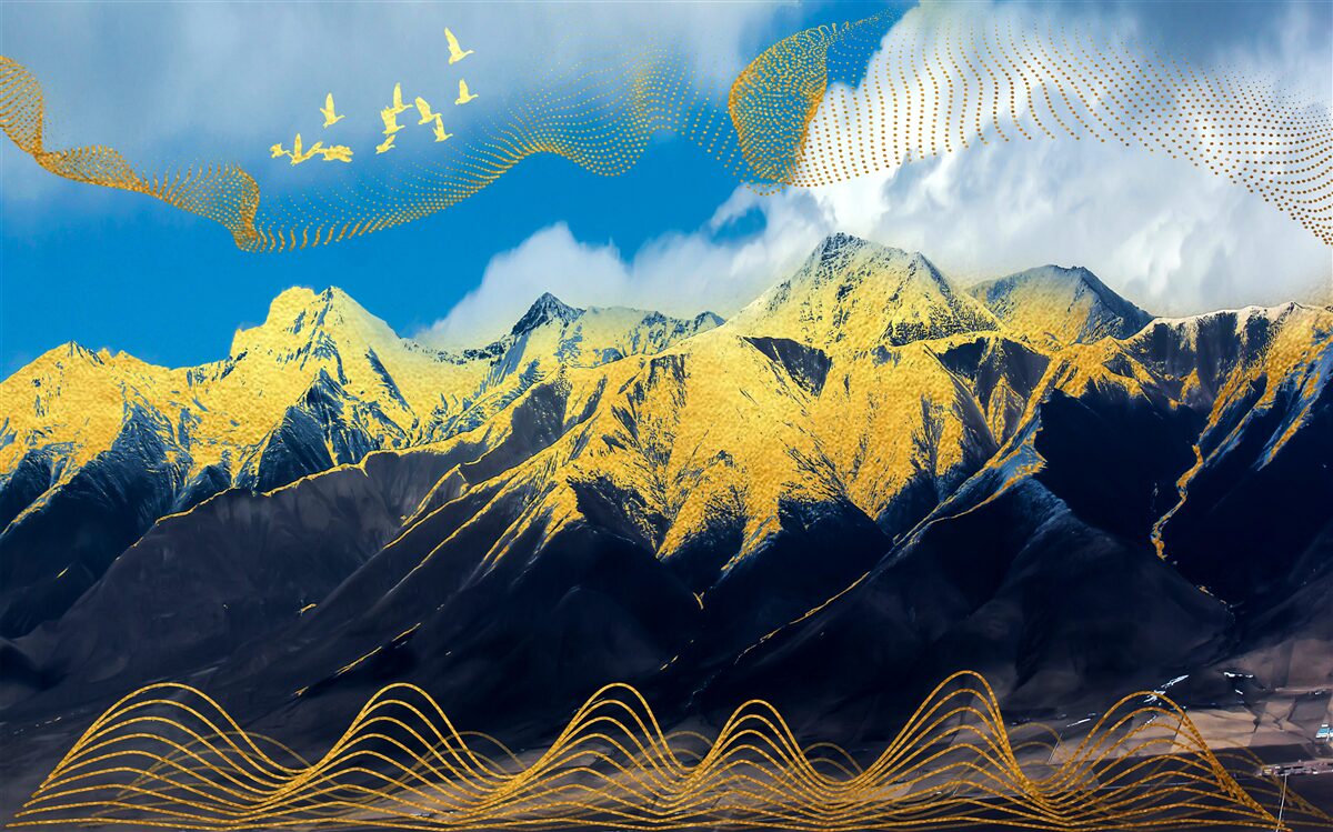 Fototapeta vrchol zlaté štíty pohorí