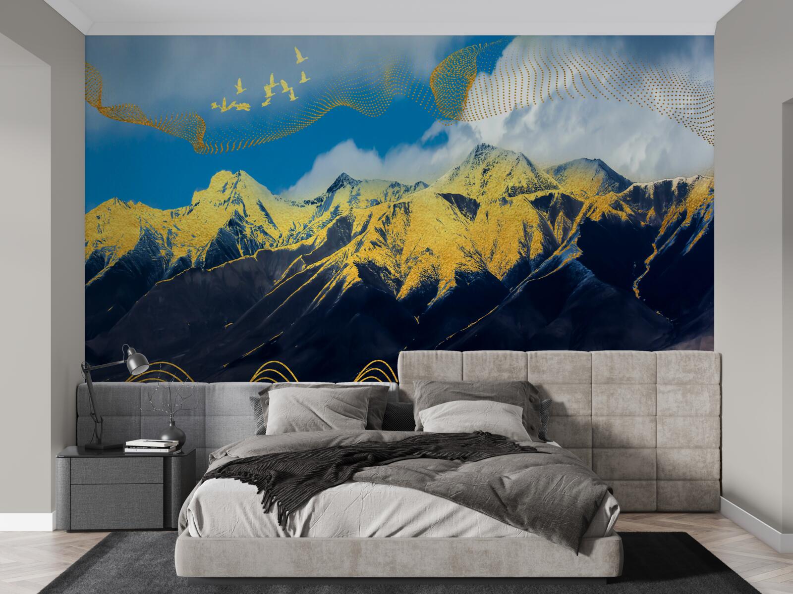 Fototapeta vrchol zlaté štíty pohorí