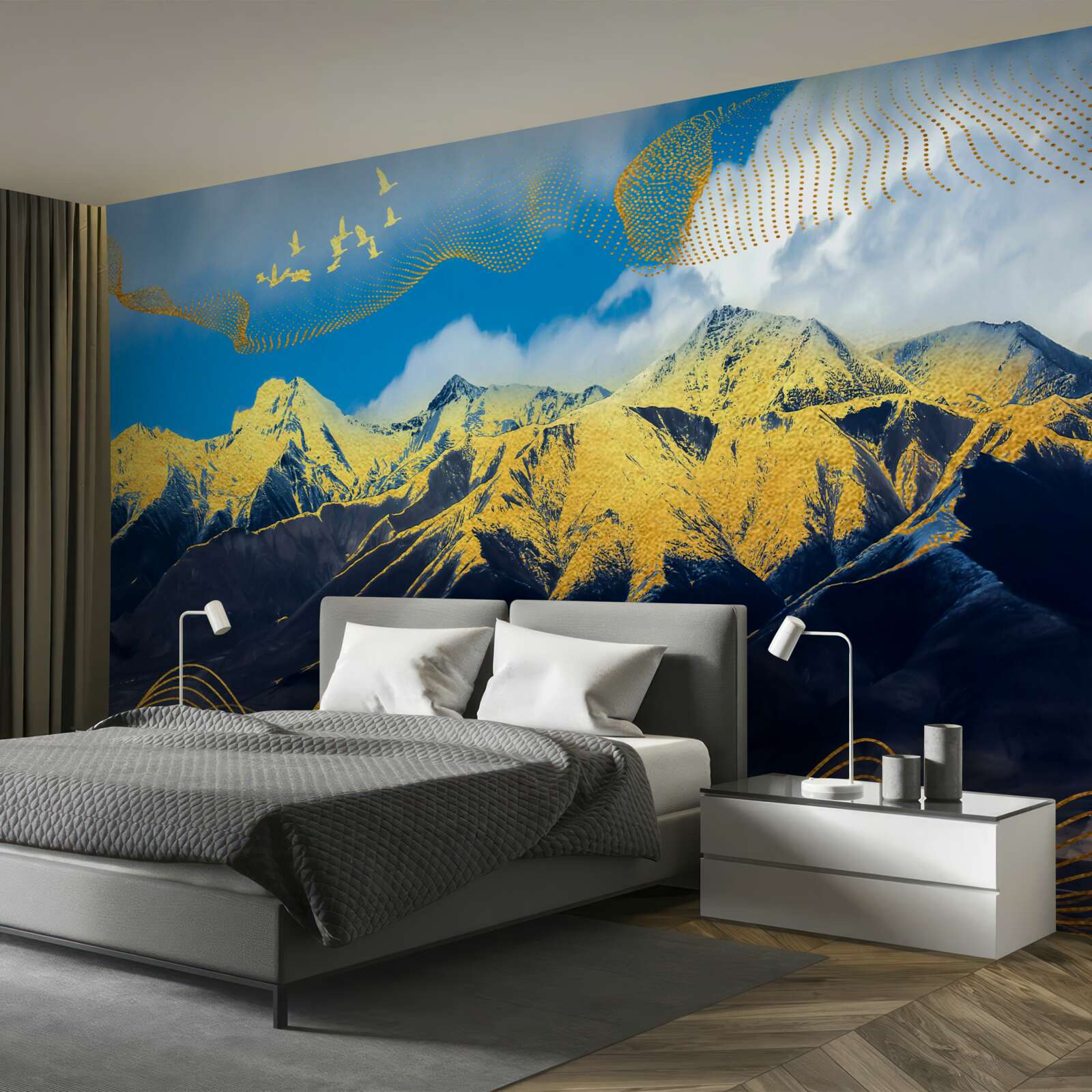 Fototapeta vrchol zlaté štíty pohorí