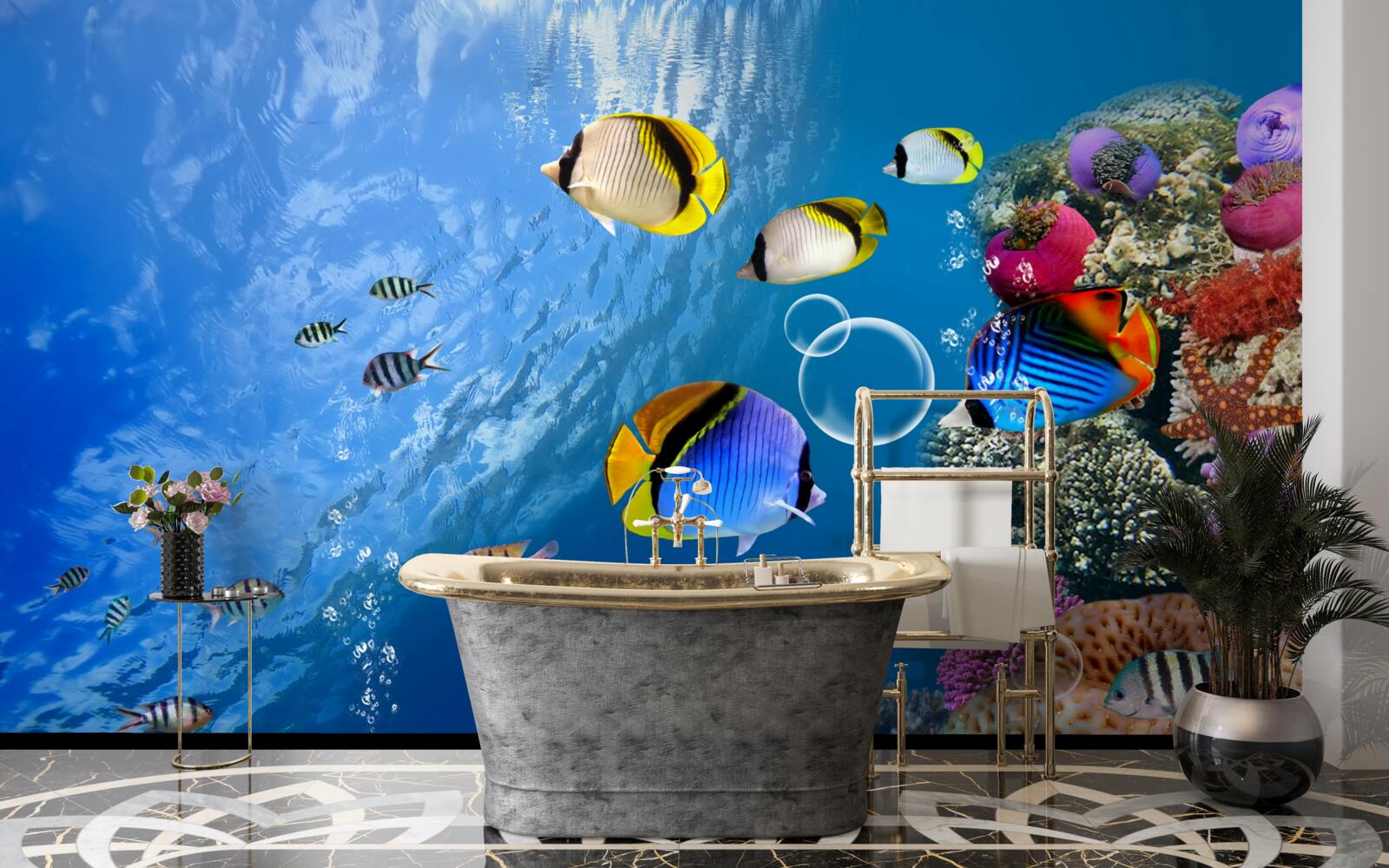 Fototapeta jasná ryba v pokojnej vode