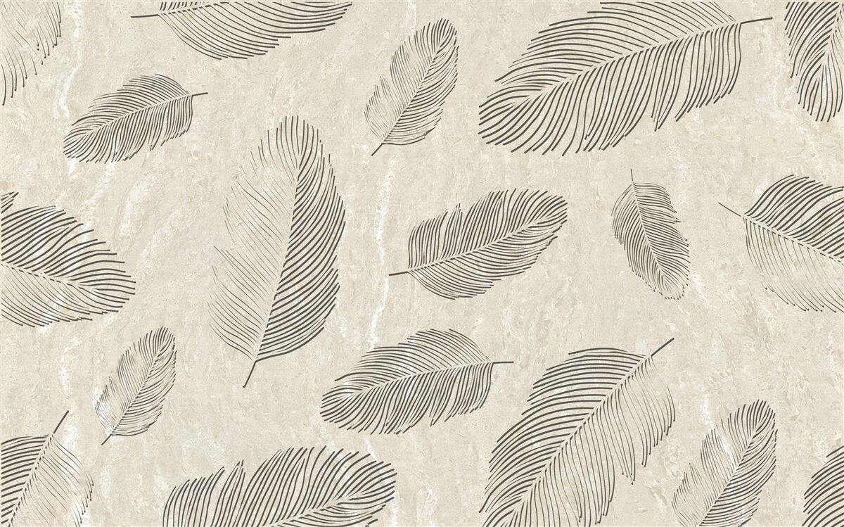 Fototapeta svetlé pozadie zdobené sivými pierkami