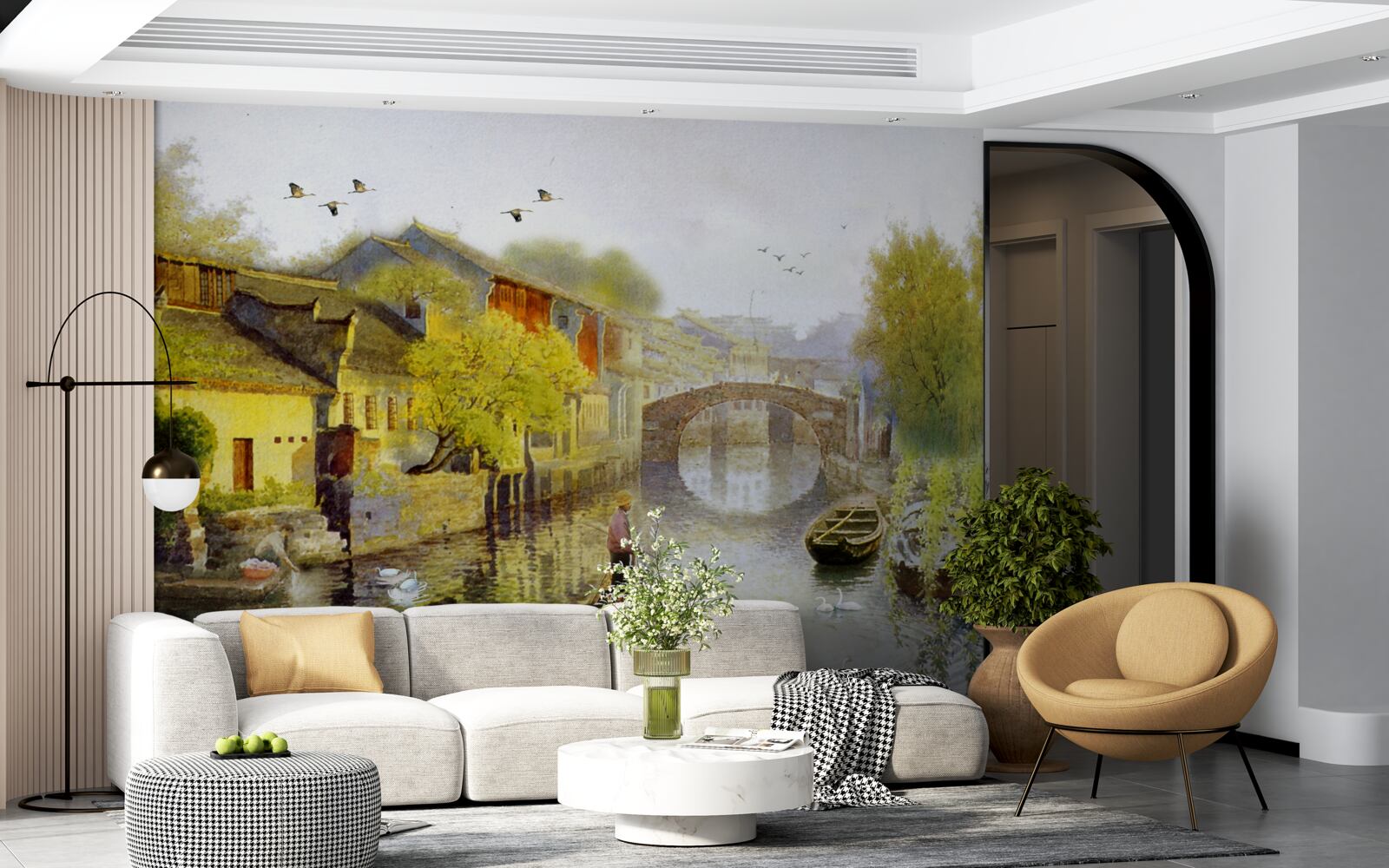 Fototapeta akvarely zobrazujúce lesné kvety