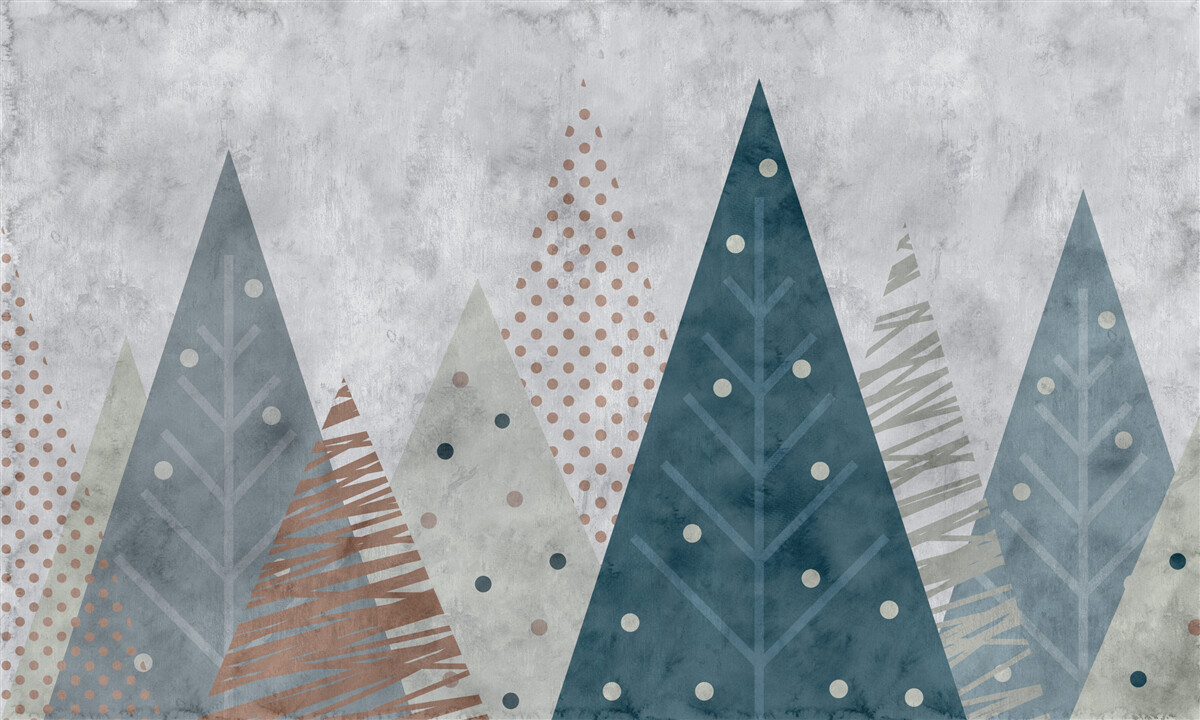 Fototapeta jesenný obraz ihličnatého lesa v abstrakcii