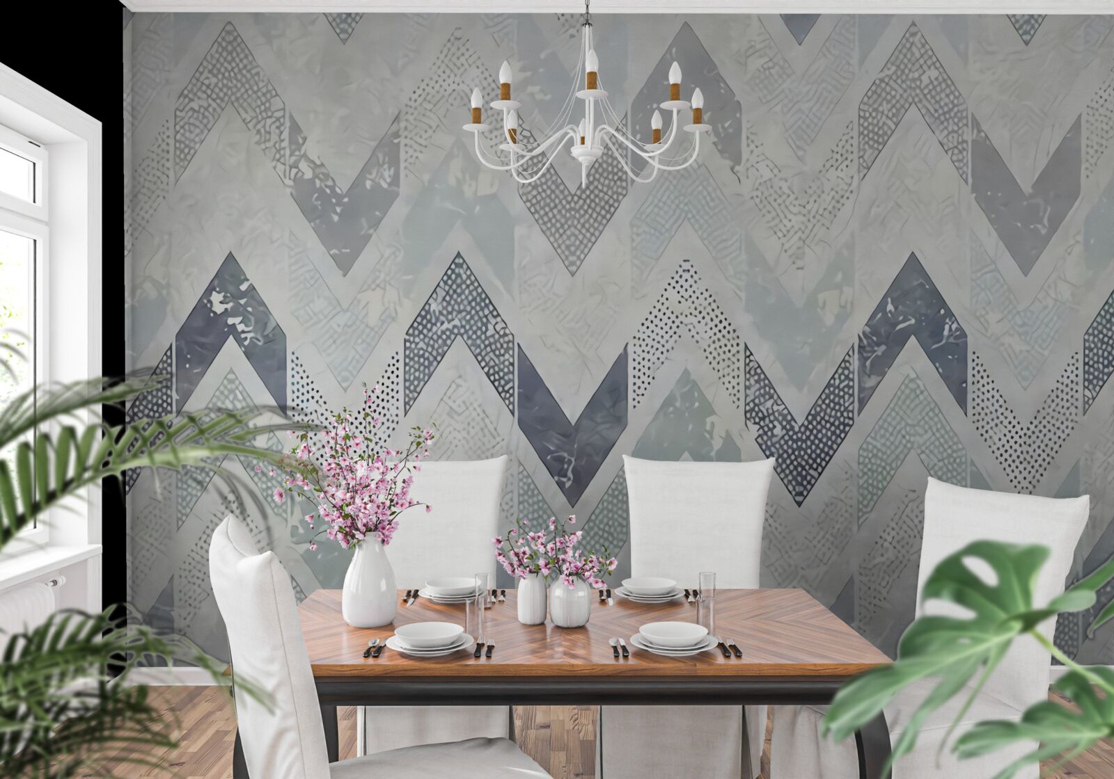 Fototapeta studené línie prebiehajúce cik-cak