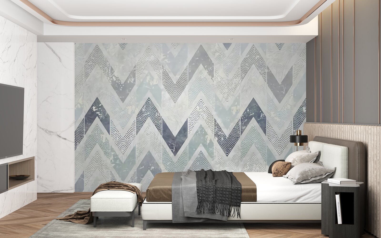 Fototapeta studené línie prebiehajúce cik-cak