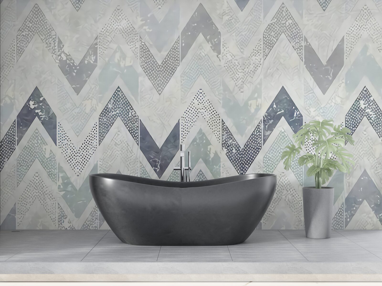 Fototapeta studené línie prebiehajúce cik-cak