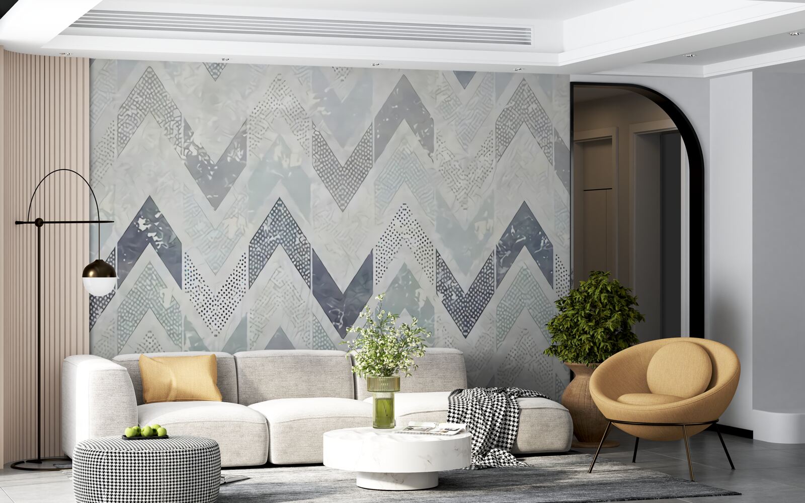 Fototapeta studené línie prebiehajúce cik-cak