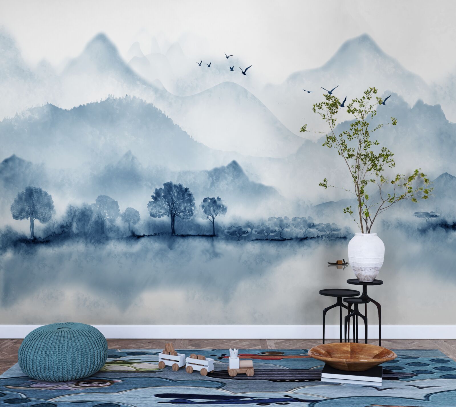 Fototapeta pokoj na horskom rybníku