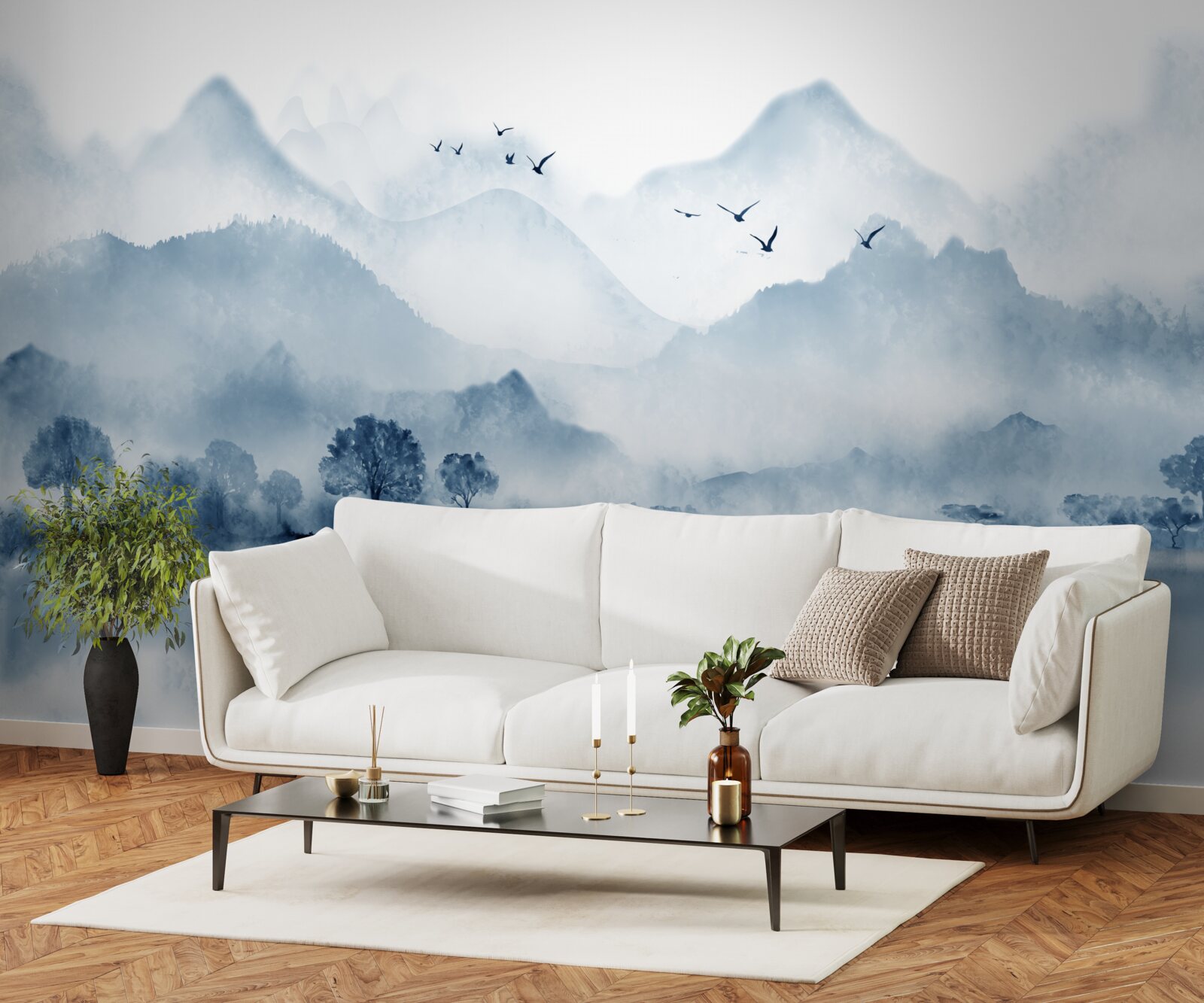 Fototapeta pokoj na horskom rybníku