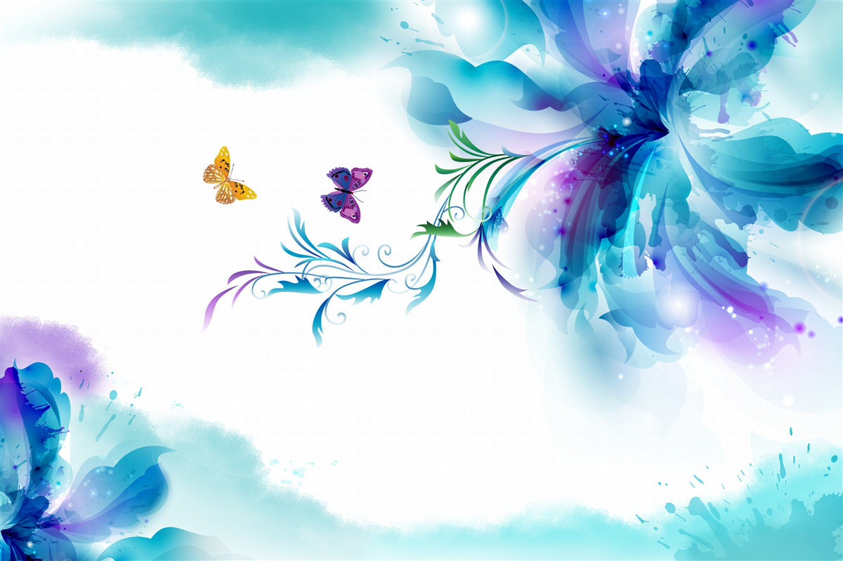 Fototapeta motýle na pozadí kvetov