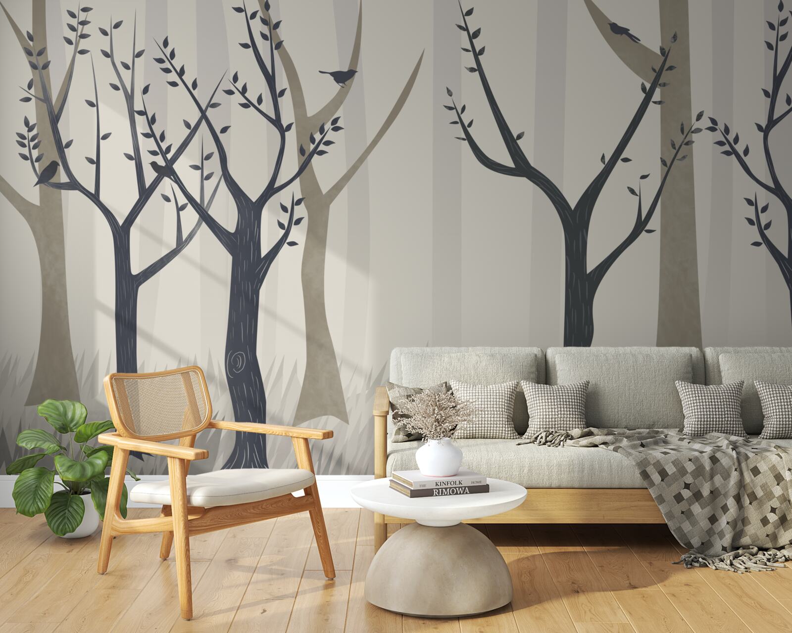 Fototapeta hmlistý les v abstrakcii