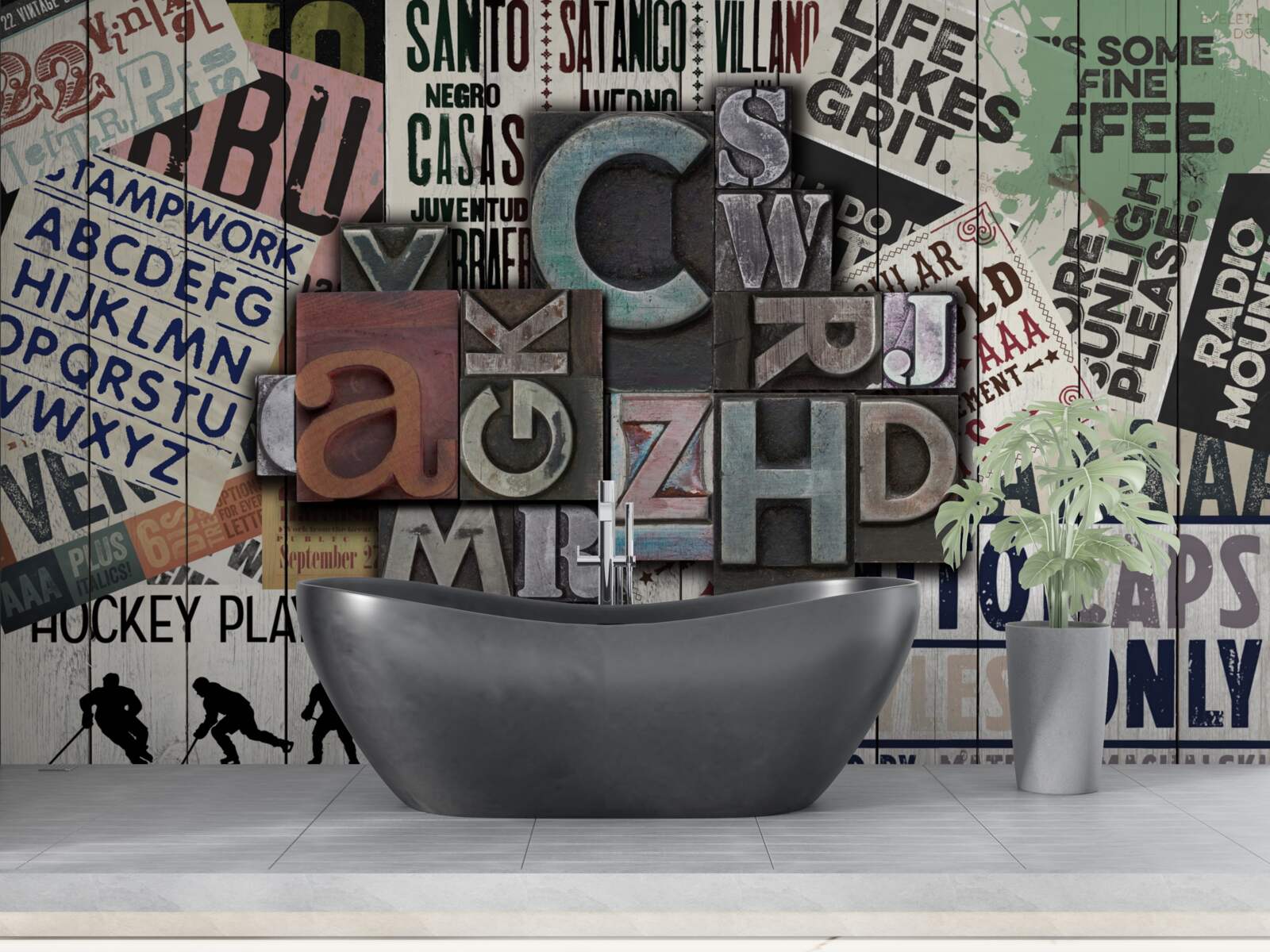 Fototapeta nápisy rôznych foriem