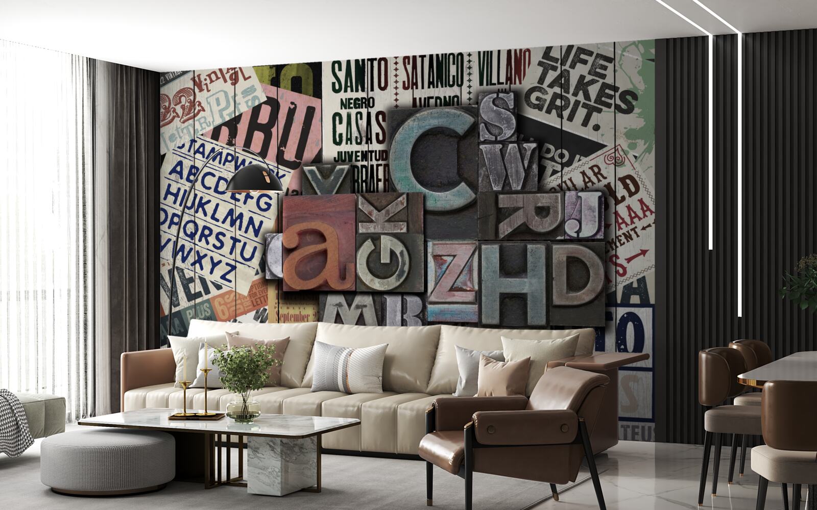 Fototapeta nápisy rôznych foriem