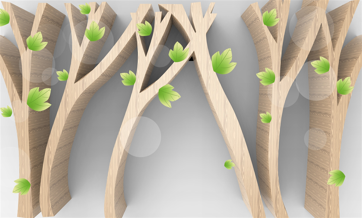 Fototapeta abstraktný listnatý les