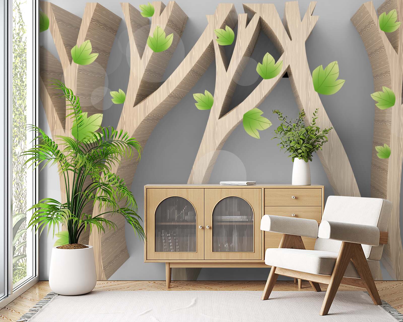 Fototapeta abstraktný listnatý les