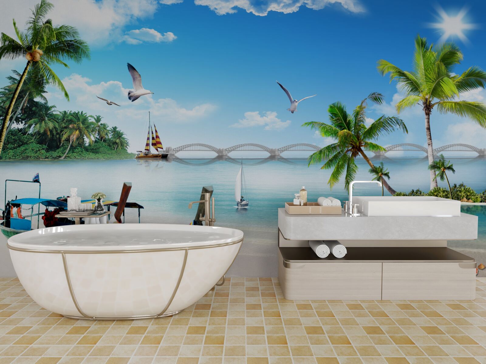 Fototapeta útočisko na opustenom ostrove