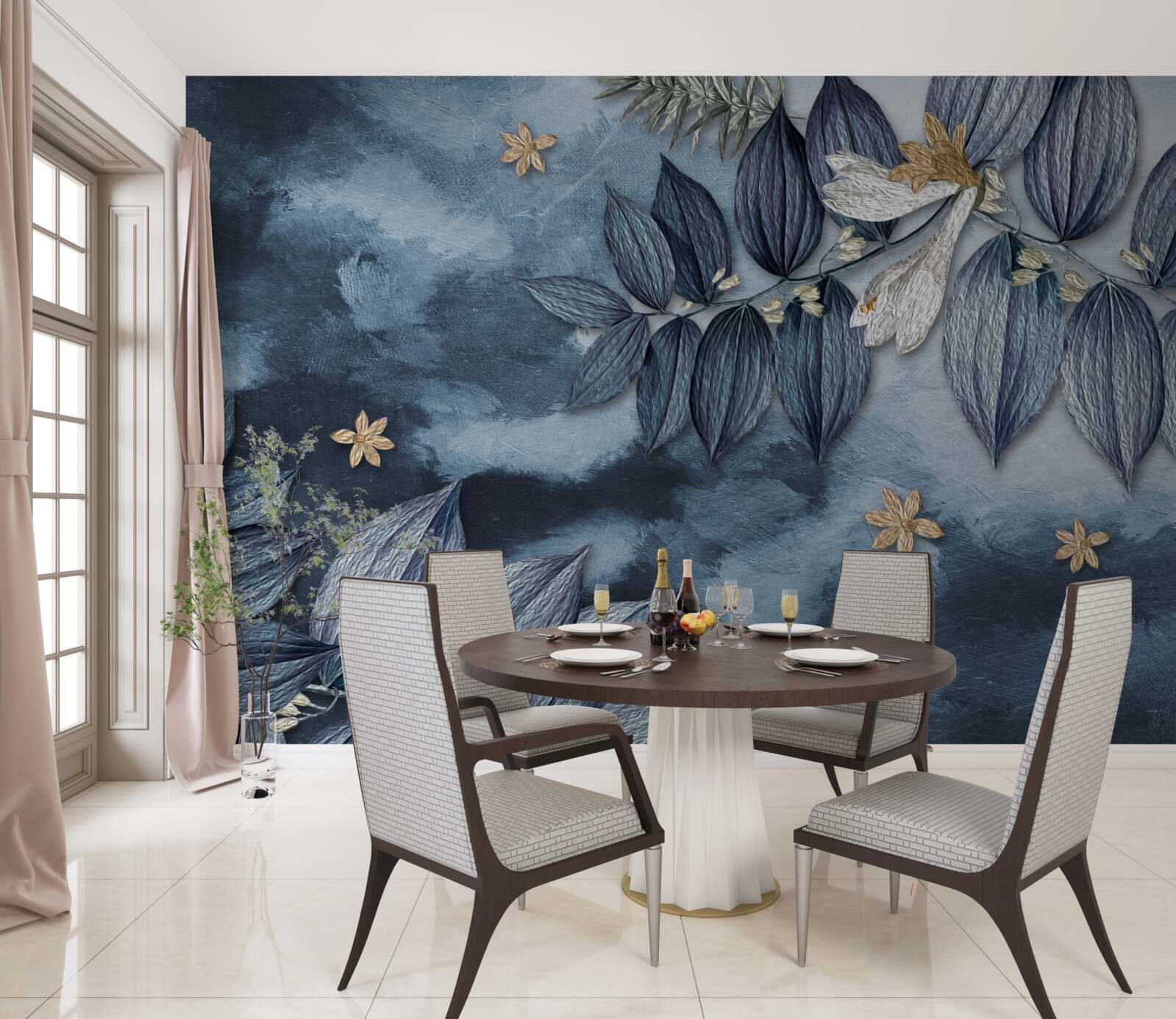 Fototapeta noc s mrakmi v tropickom lese