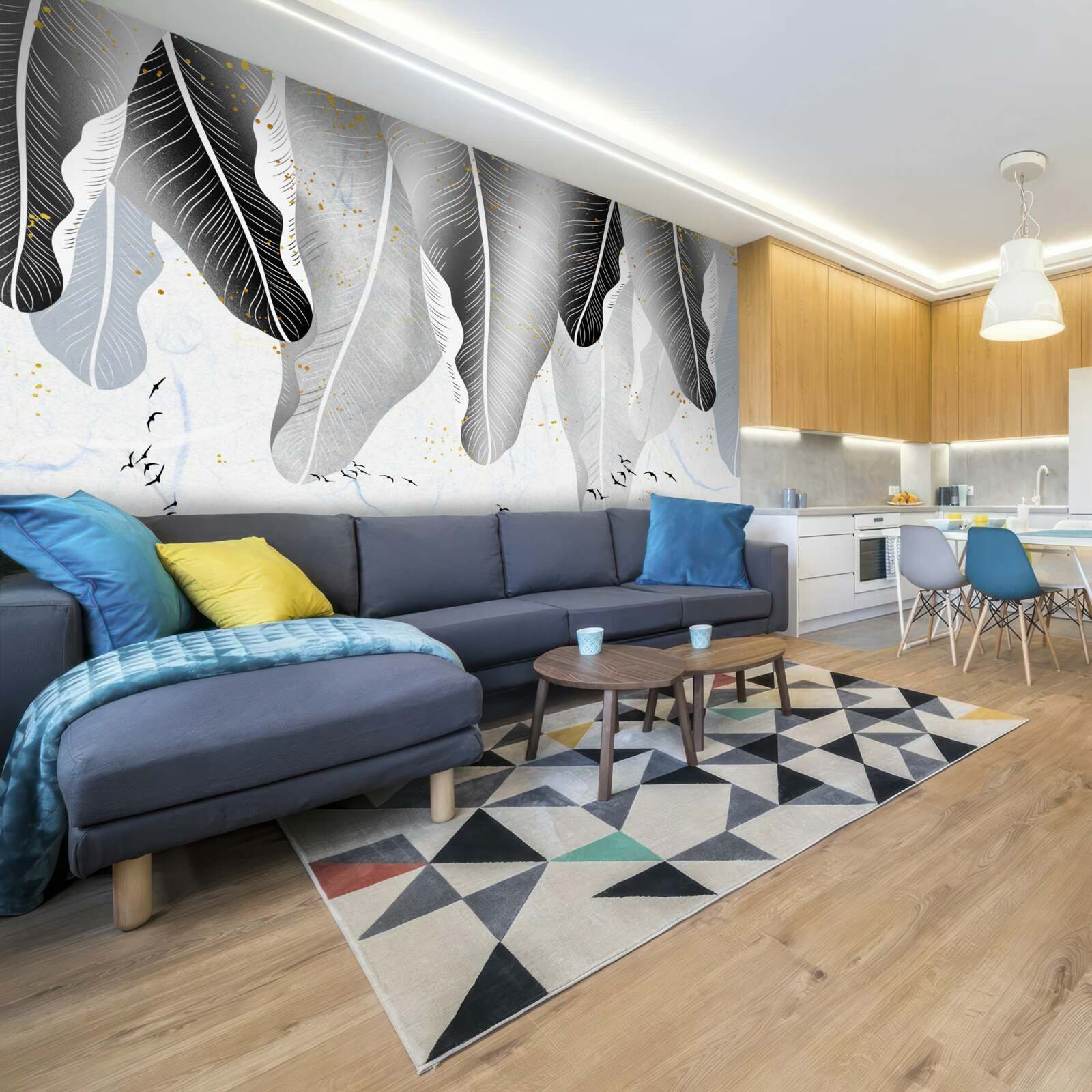 Fototapeta diagram s tropickými prvkami