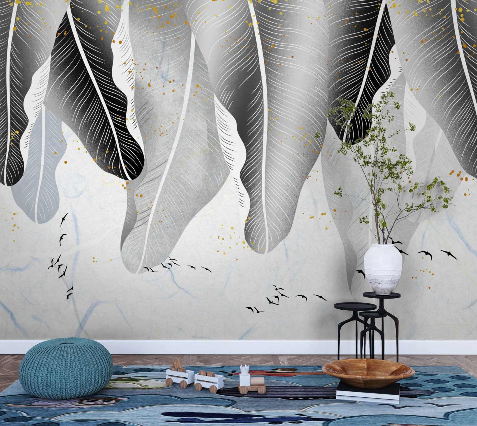 Fototapeta diagram s tropickými prvkami