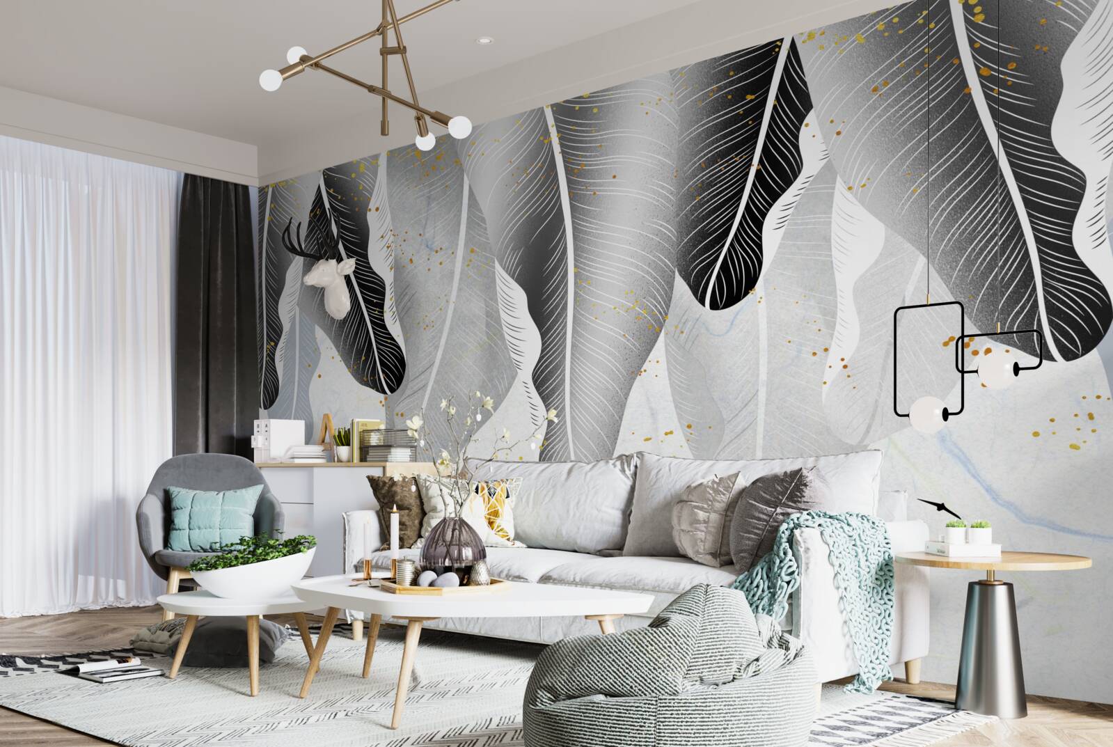 Fototapeta diagram s tropickými prvkami