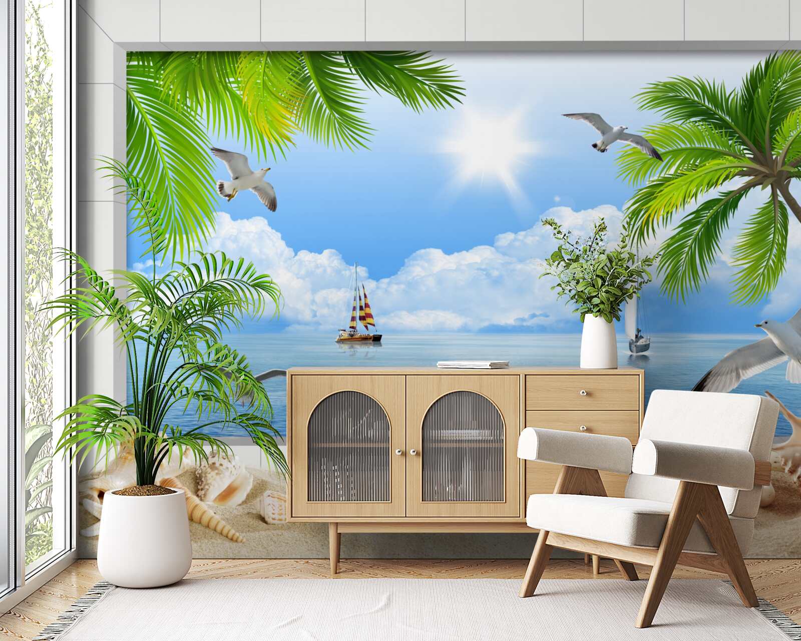 Fototapeta lode na pokojnom mori