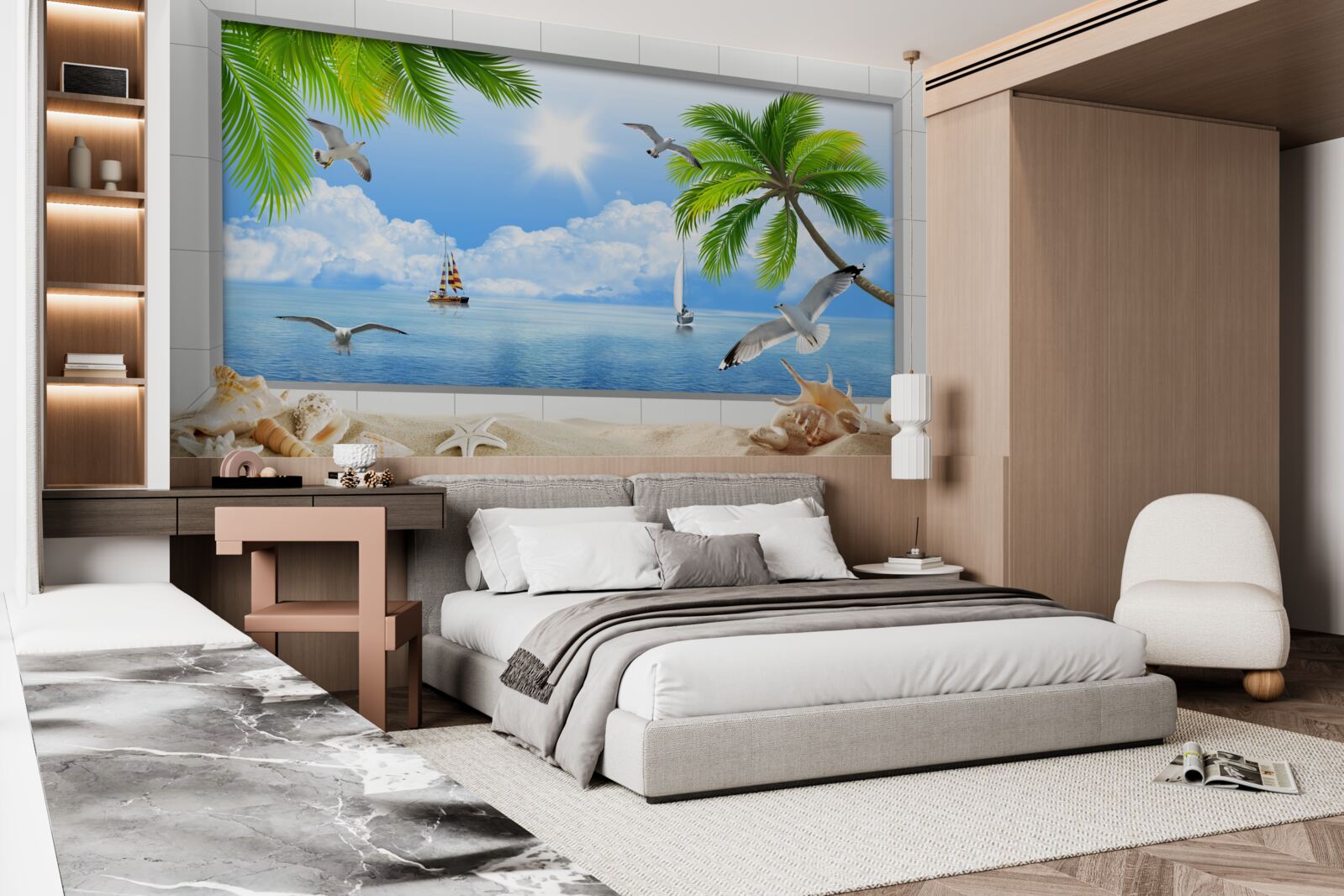 Fototapeta lode na pokojnom mori