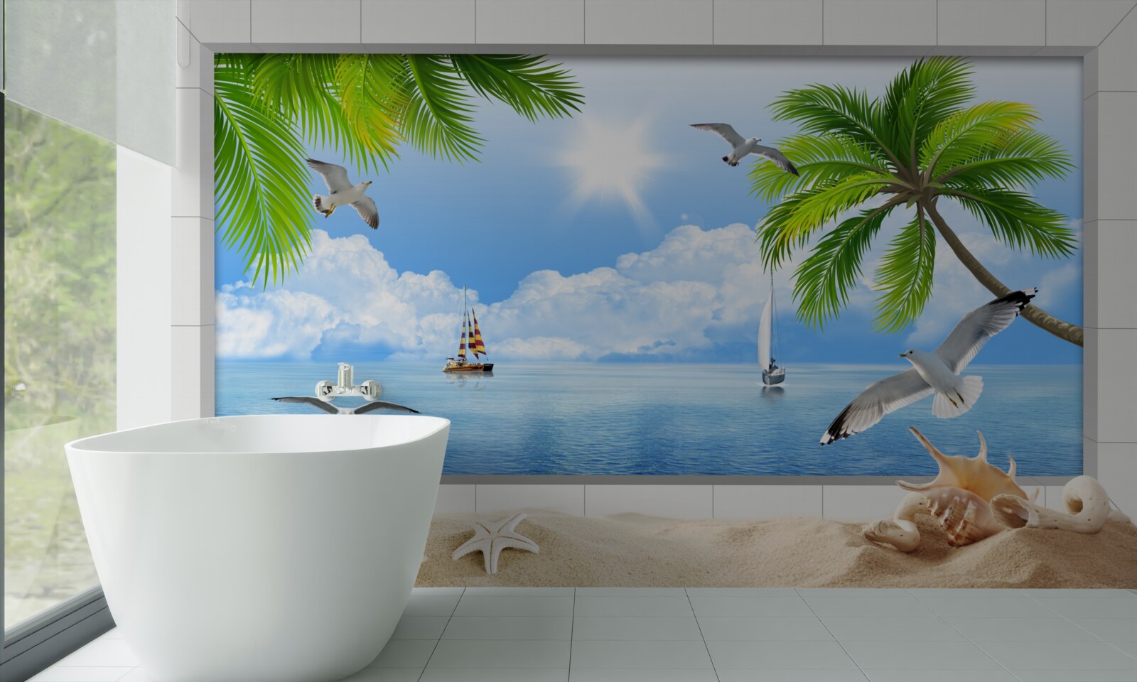 Fototapeta lode na pokojnom mori