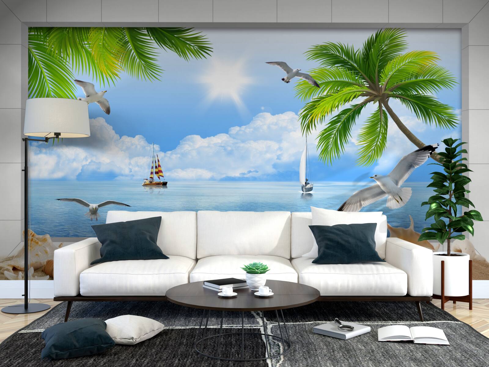 Fototapeta lode na pokojnom mori