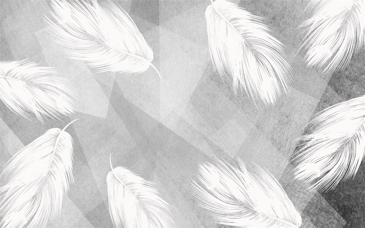 Fototapeta mäkké, snehovo biele páperie