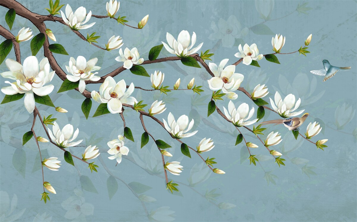 Fototapeta stvorenie s krídlami sa blíži k svetelným púčikom