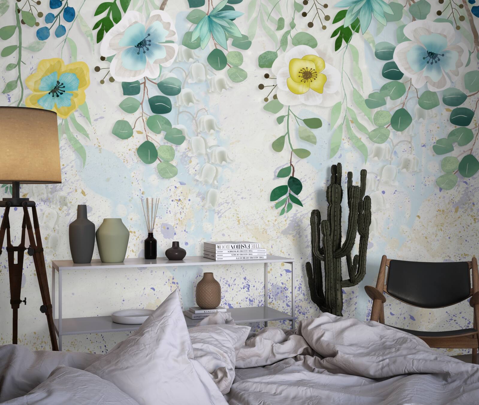 Fototapeta liany kvetov v jemných farbách