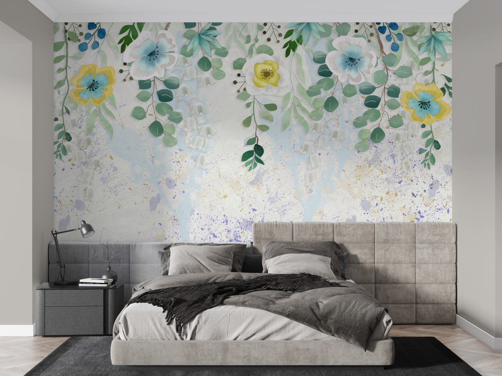 Fototapeta liany kvetov v jemných farbách