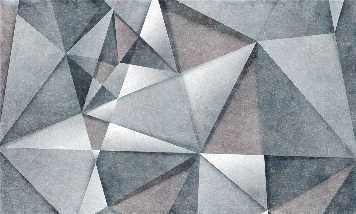 Fototapeta šedá abstrakcia pozostávajúca z trojuholníkov