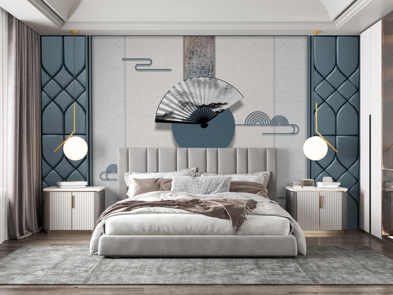 Fototapeta ventilátor v čiernej a bielej proti zatiahnutej oblohe