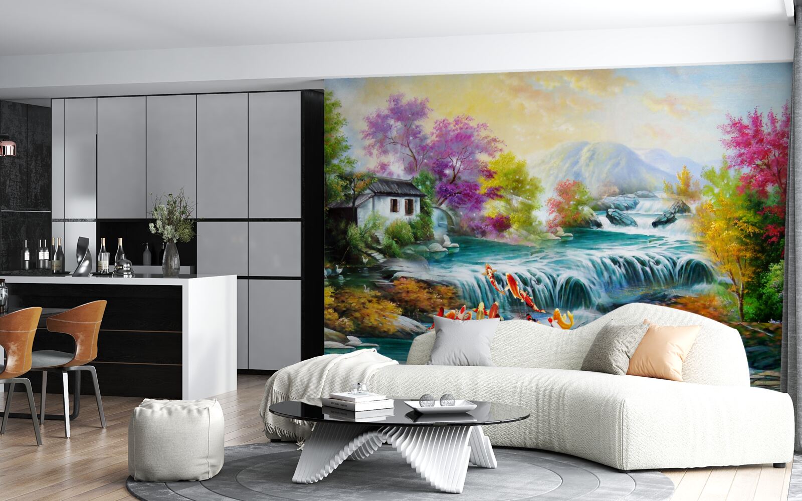 Fototapeta na jeseň v dome hrmí vodopád