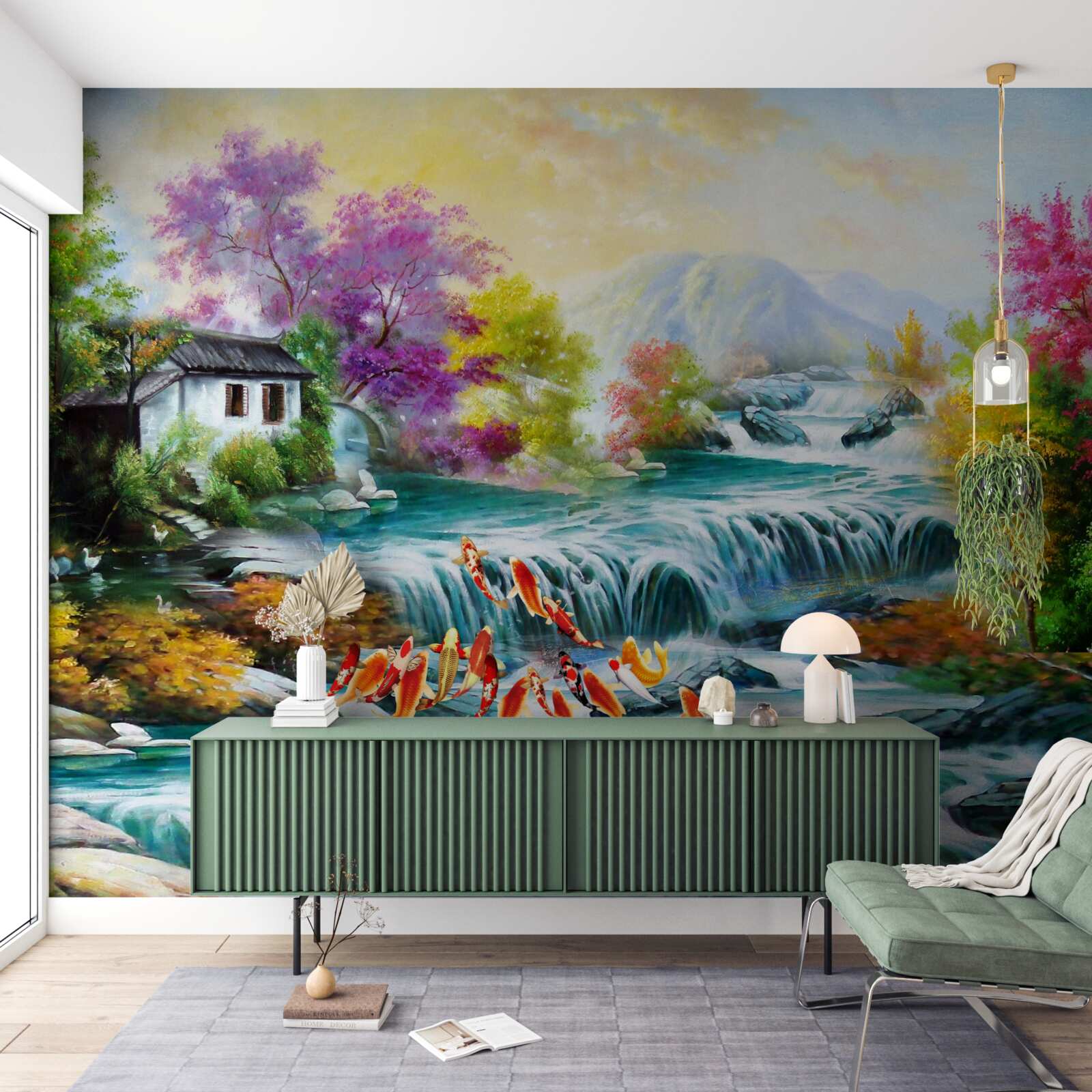 Fototapeta na jeseň v dome hrmí vodopád