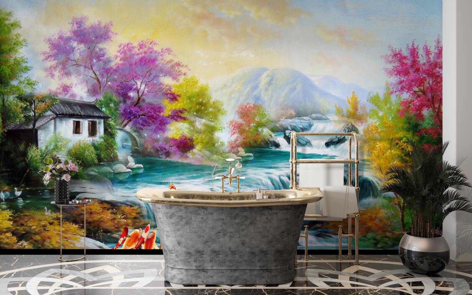 Fototapeta na jeseň v dome hrmí vodopád