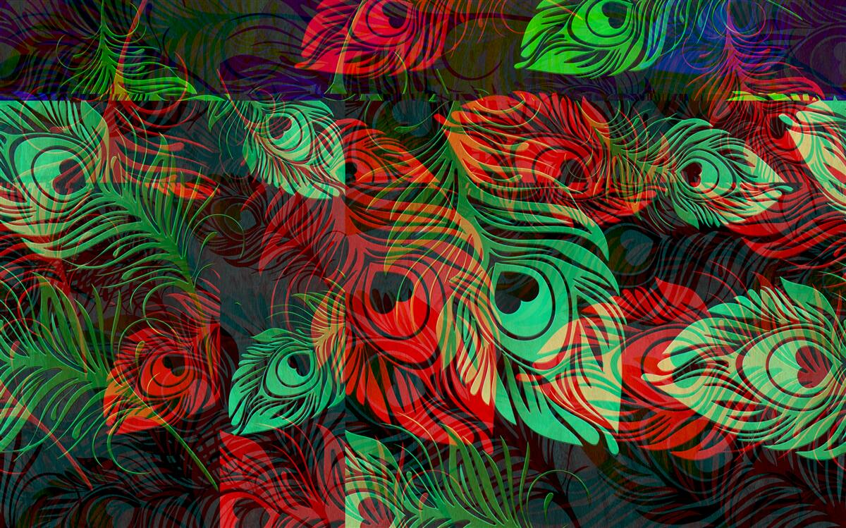 Fototapeta zlaté pierka neuveriteľnej krásy