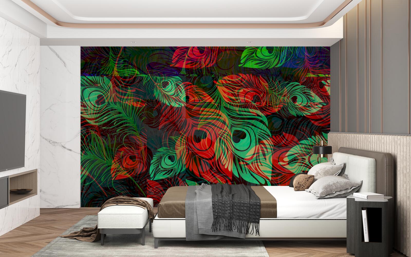 Fototapeta zlaté pierka neuveriteľnej krásy