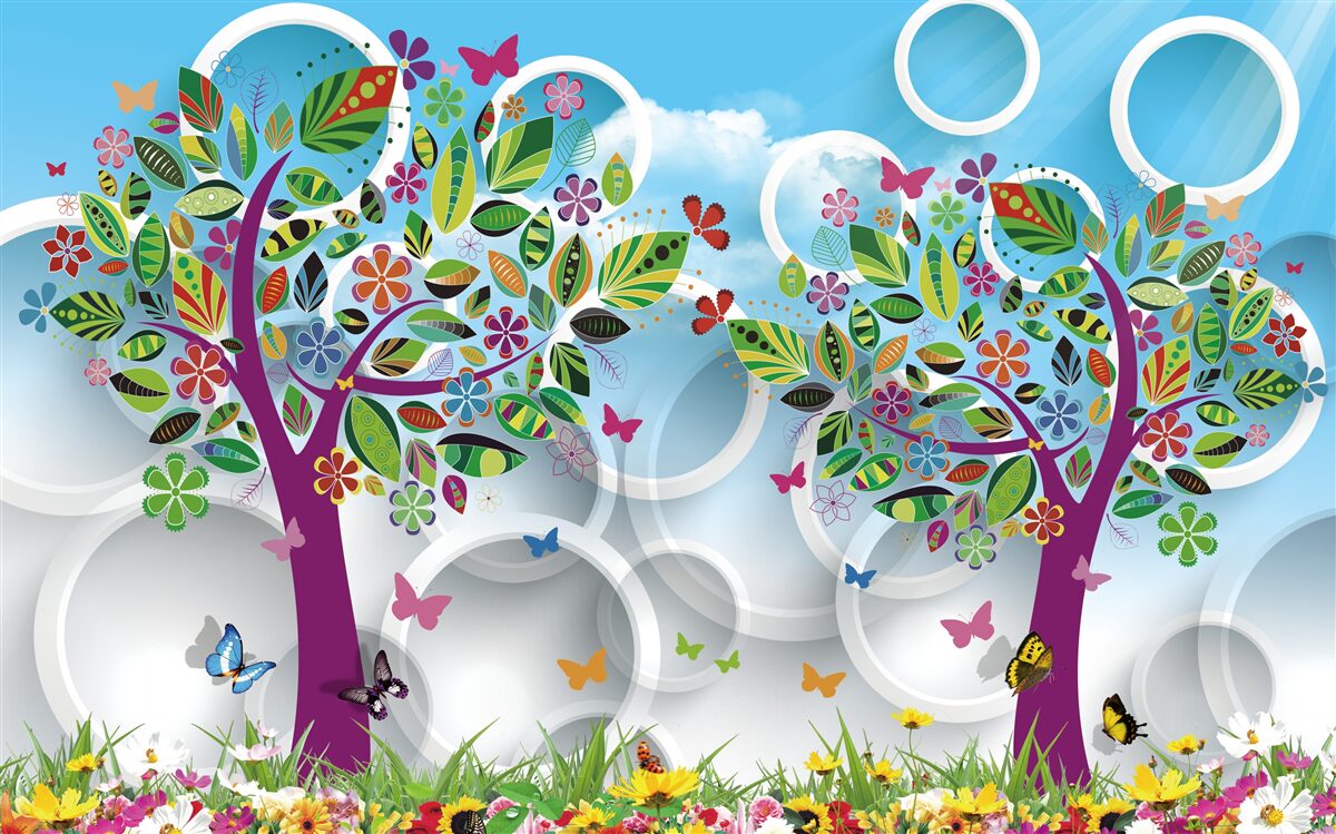 Fototapeta trochu letnej farby na listoch