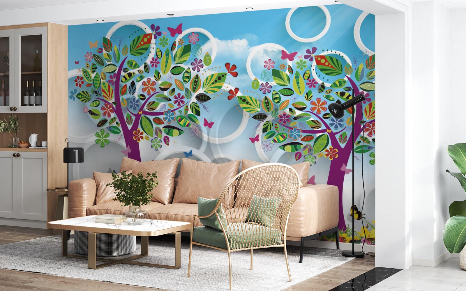 Fototapeta trochu letnej farby na listoch