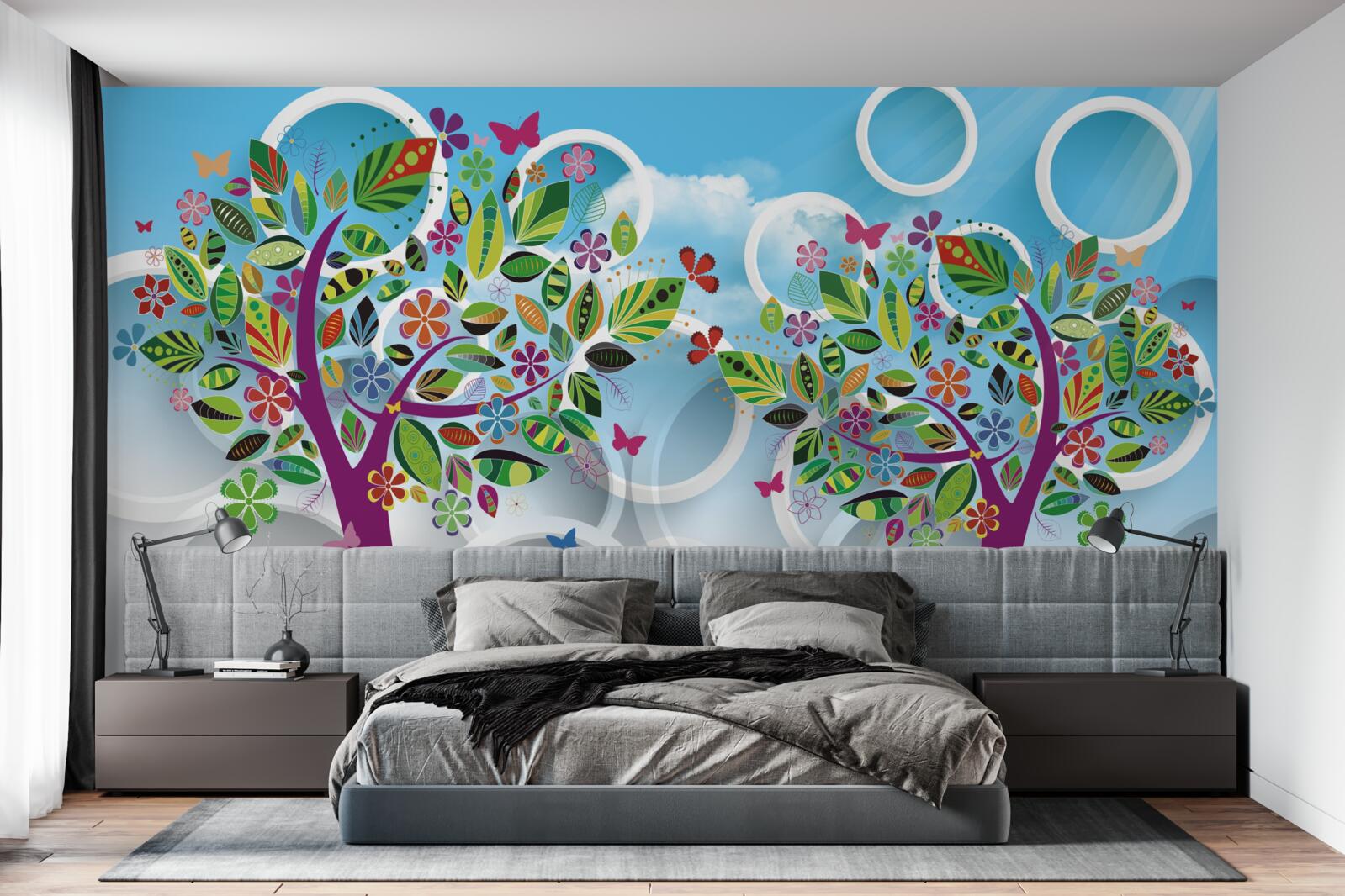 Fototapeta trochu letnej farby na listoch