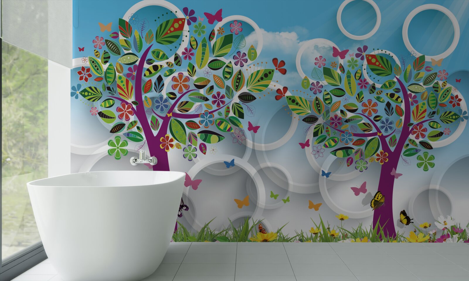 Fototapeta trochu letnej farby na listoch